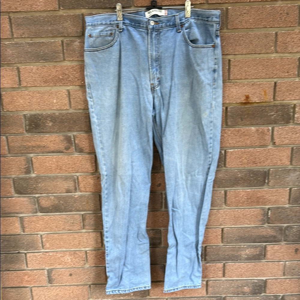 Levi's Blue Straight Leg Light Wash Jeans Relax Fit Size Size 40x34